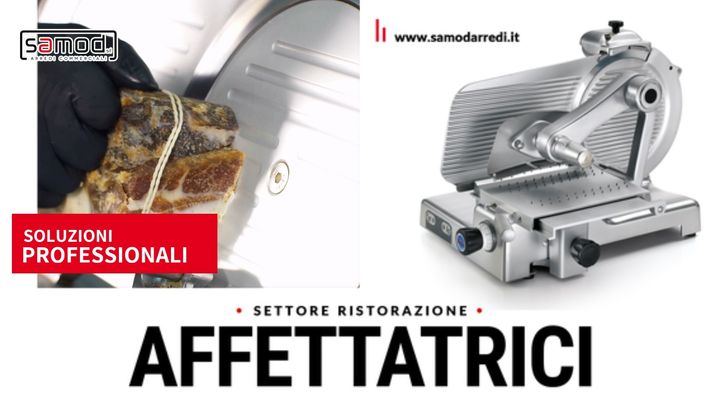 Per il settore della ristorazione sono disponibili #affettatrici #professionali per affettare salumi e formaggi ma anche verdure, carne e pesce. 