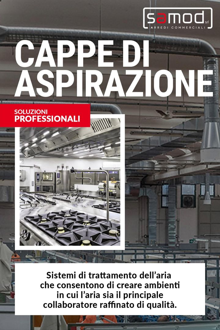 Samod collabora con i migliori specialisti in aeraulica per fornirvi #cappe di #aspirazione professionali.