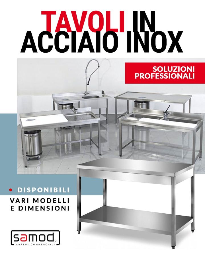 Scopri l'arredamento professionale in acciaio inox progettato per la ristorazione.