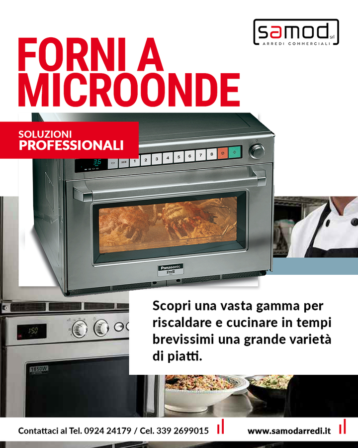 Un elettrodomestico di cui è difficile fare a meno nelle cucine professionali, il forno a microonde. 