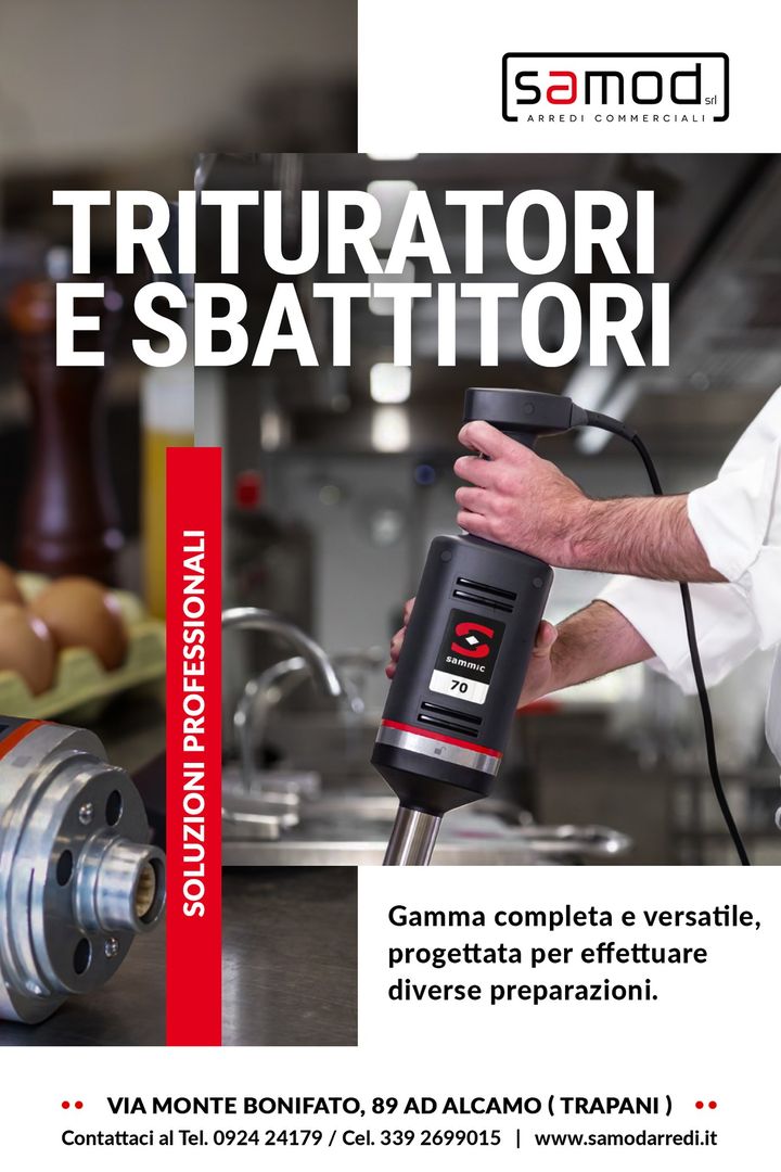 Versatilità, ergonomia, robustezza e durata, tutte caratteristiche dei nuovi #trituratori-#sbattitori professionali.